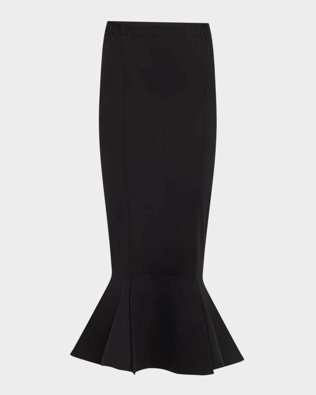 Cotton Jersey Midi Mermaid Skirt